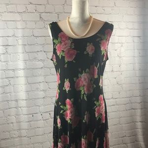 Nina Leonard Floral Hi-Lo Dress Size L